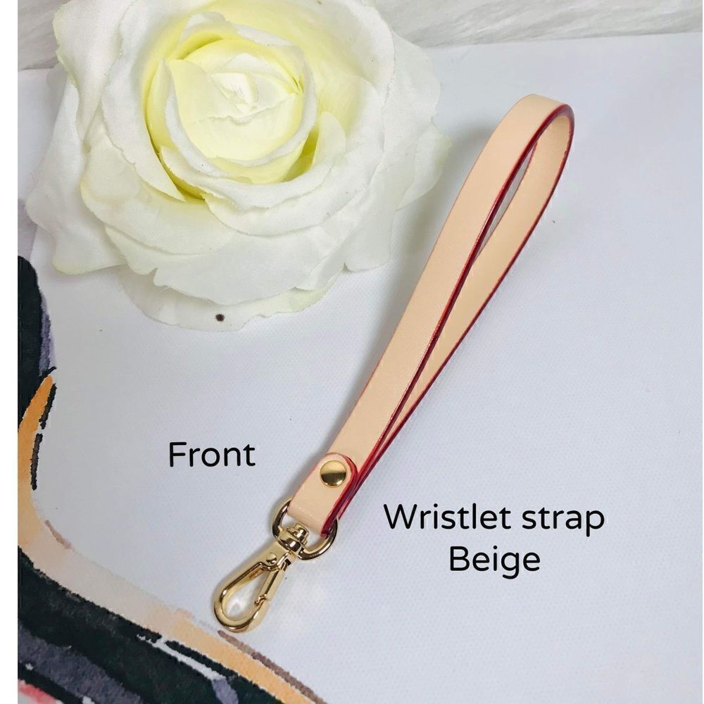 WRISTLET STRAP LEATHER BEIGE/CREAM